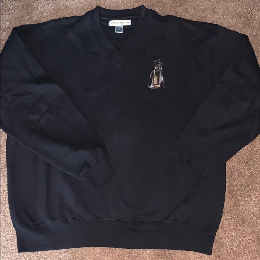 Shenandoah vintage black golf sweater cotton/poly